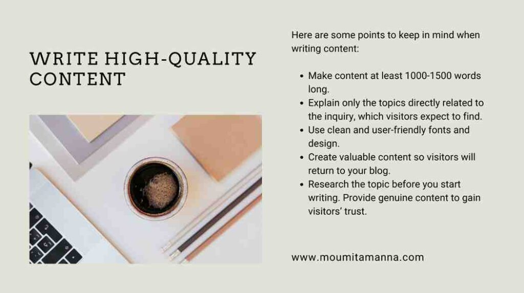 write quality content