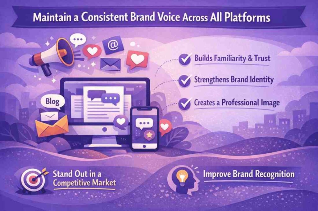 Maintain consistent brand voice through content writing
